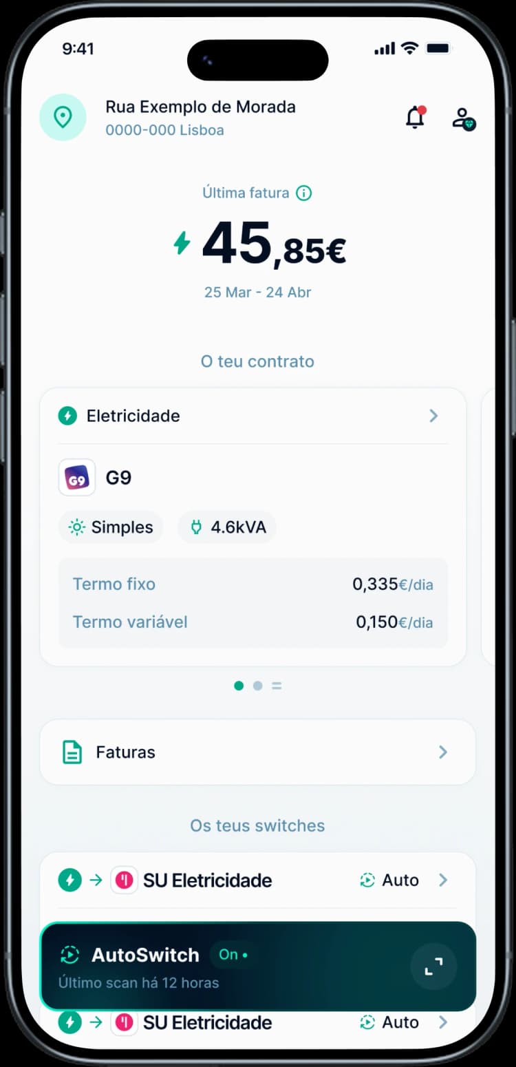 Toda a tua energia num sitio: Contratos, Faturas e Switches