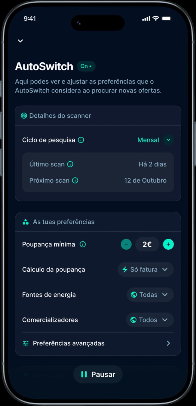 Garante as melhores ofertas com as preferências do teu AutoSwitch