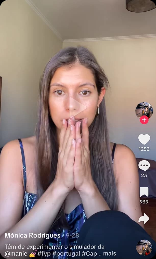 Miniatura de vídeo no TikTok